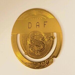 Vintage Goldtone Metal Money Clip Monogram Initials DAF AF Dollar Sign
